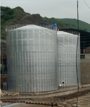 清丰粮食钢板仓的安装全过程不用热焊接